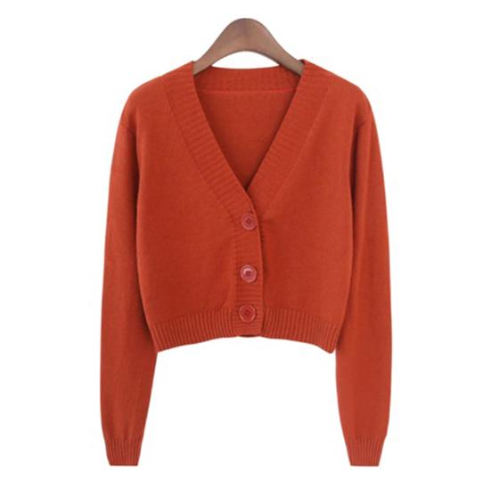Dámský svetr Kabát s výstřihem do V Dlouhé rukávy Jednobarevné Jednořadý cardigan zateplený pletený střih jedné velikosti Dámský jarní svetr Dámské oblečení