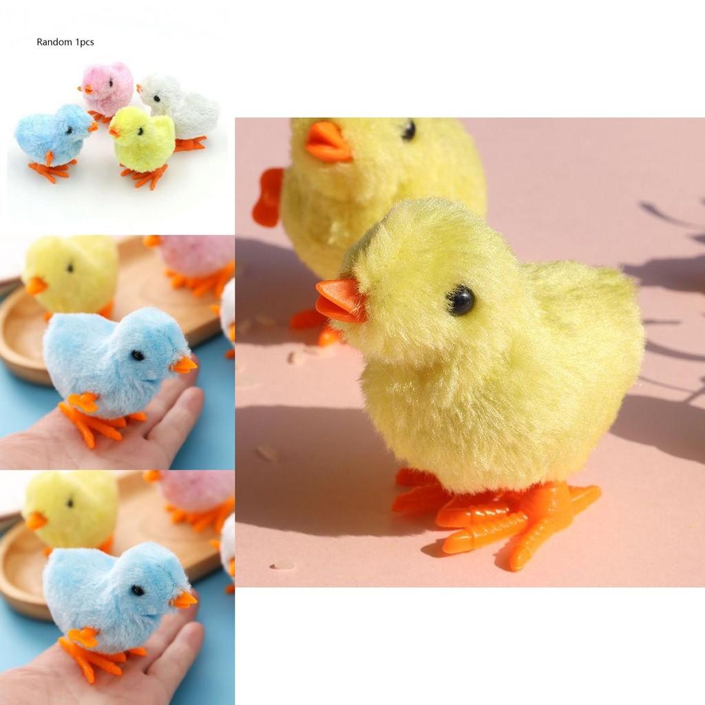 Fluffy Wind-up Chicken Dance Clockwork Plush Kids Toy