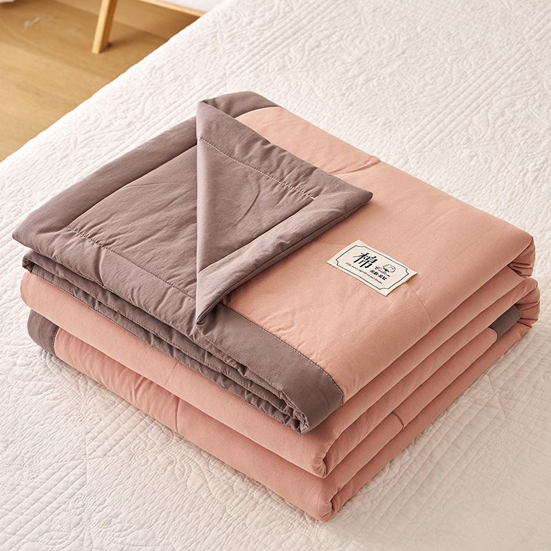 Set Coperta Estiva in Puro Cotone Lavato Giapponese - Cotone dello Xinjiang, Sottile e Fresco, Classe A, Quattro Pezzi
