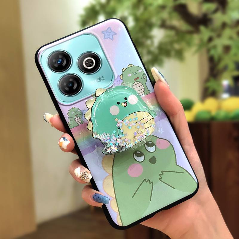 Ochrona Obiektywu Telefonu Brokatowe Etui na Telefon Dla ZTE Blade A75 4G/Z2359 Odporne na Zabrudzenia Silikonowe o Fakturze Skóry Prostota Trwałe