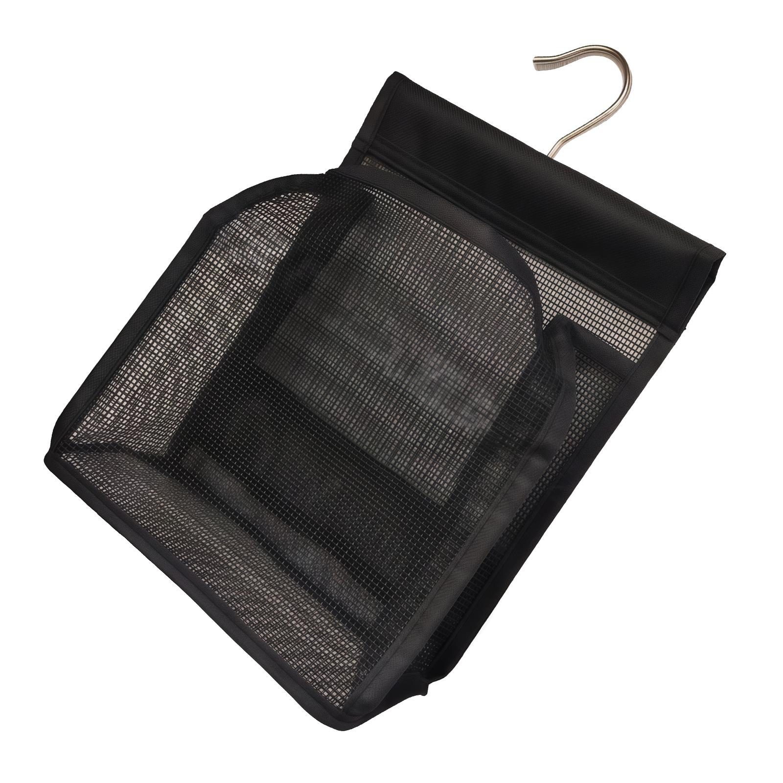 

Мягкий пластиковый органайзер для ванной комнаты, водонепроницаемая подвесная сумка для хранения зубных щеток, косметики, предметов первой необходимости для путешествий чёрный