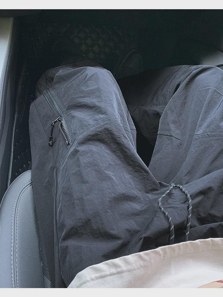 Men's Trendy Summer Quick-Drying Overalls - Functional, Casual Wide-Leg Hiking Pants