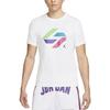 Jordan T Shirts Men's White Crew Neck Moderate Straight Fit DV5537-100