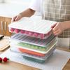 Large Transparent Japanese Square Refrigerator Storage Box - Single Layer Plastic with Seal for Freshness