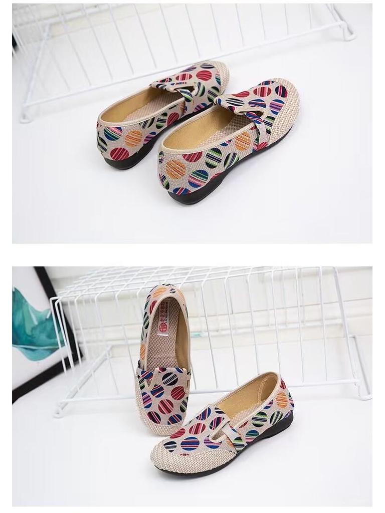 Spring/Summer Women's Comfortable Canvas Slip-On Shoes - Versatile, Non-Slip Soft Sole