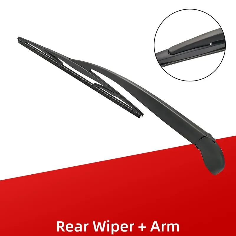 14" 350mm Rear Wiper Blade & Arm Set Kit For Mazda 2 Hatchback 2008-2015 Windshield Windscreen Tailgate Window Rain Brush