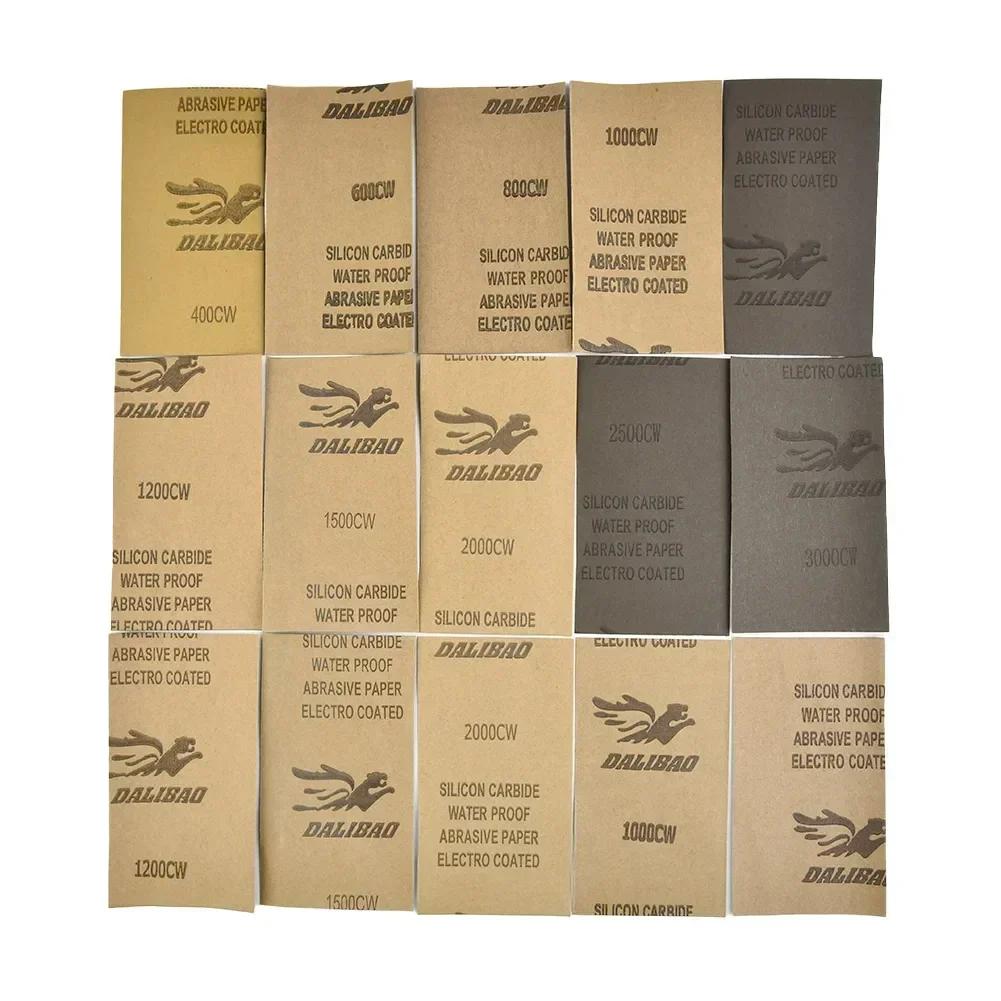 15Pcs/Set Sandpaper 400 600 3000 800 1000 1200 1500 2000 2500 Grit Sandpaper Wet/Dry Car Paint Scratch Polishing Sanding