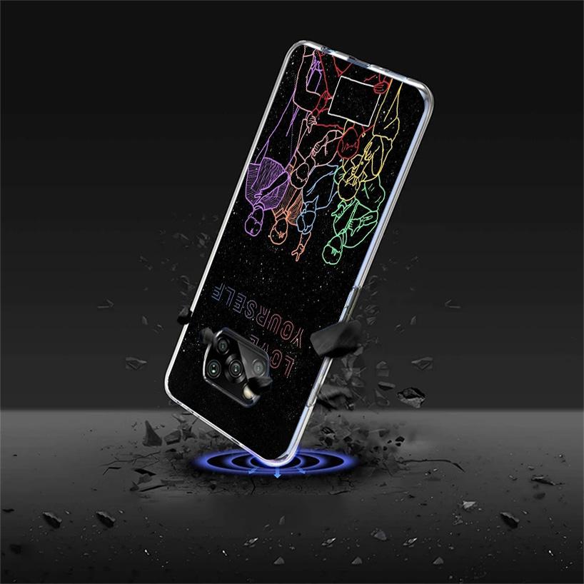 Love Yourself Flower Heart Line Kpop Phone Case For Xiaomi Poco F7 Ultra X7 X6 Pro X5 Redmi 15 15C 13 13C 12 12C 10 10A 10C 9 9A