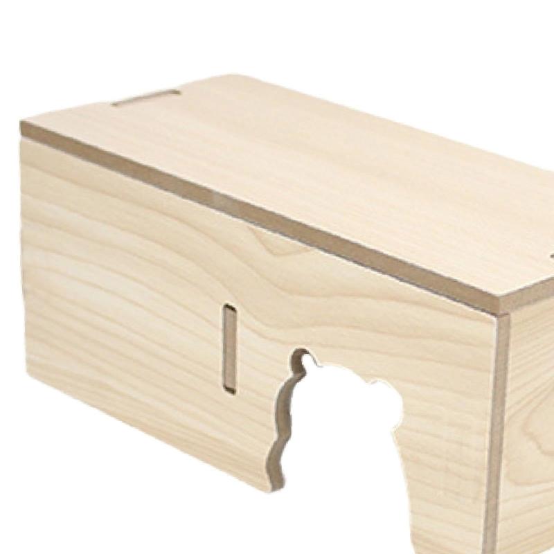 Wooden Hamster Hideaway Small Animal Play Huts Shelter Cave House for Mice and Dwarf Hamsters Cage Decoration