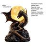 Resin Dragon Sculpture Gothic Moon Statue Lamp, Figurine LED Night Light, Unique Ambient Lighting Sculptural Table Lamp for Room Fantasy Decor, Lovers