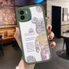 Purple Flower Cute Bear PU Leather Phone Case for iPhone 15 14 13 12 Pro Max Samsung Galaxy S23 Ultra S20 FE A52 Redmi Xiaomi POCO Soft Cover