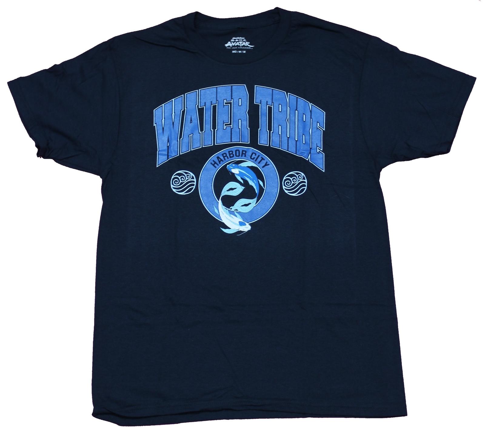 Avatar the Last Airbender Adult New T-Shirt - Water Tribe Harbor City Logo Front XXXXL