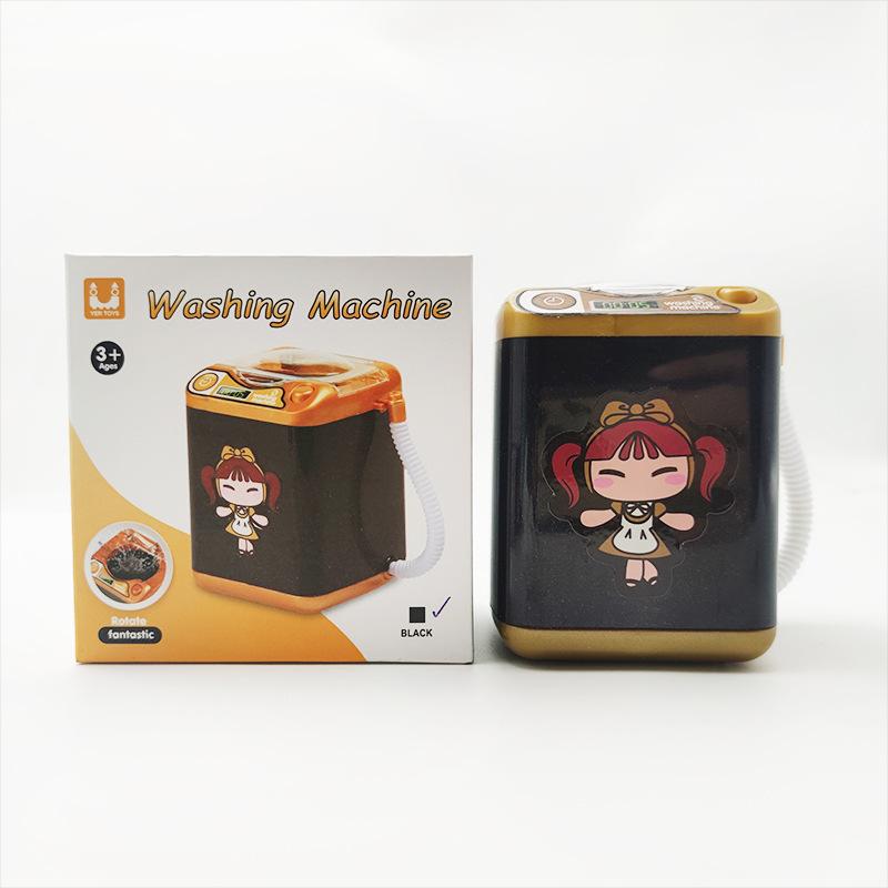 Washing Machine Toy Mini Electric Makeup Brush Cleaner Automatic Cleaning Washing Machine Play Home Toy Coffee Mixer