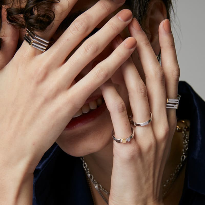 reve [Silver 925] a piece of cord ring