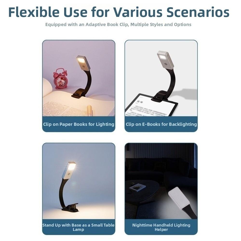 USB Rechargeable LED Book Light 3-Level Book Clip Light for XTEINK X3/X4 Night Reading