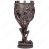Gothic Goblet 3D Viking Stainless Steel Resin Skull Wine Goblet Dragon Claw Skeleton Spine Whiskey Cup Wine Glass for Halloween