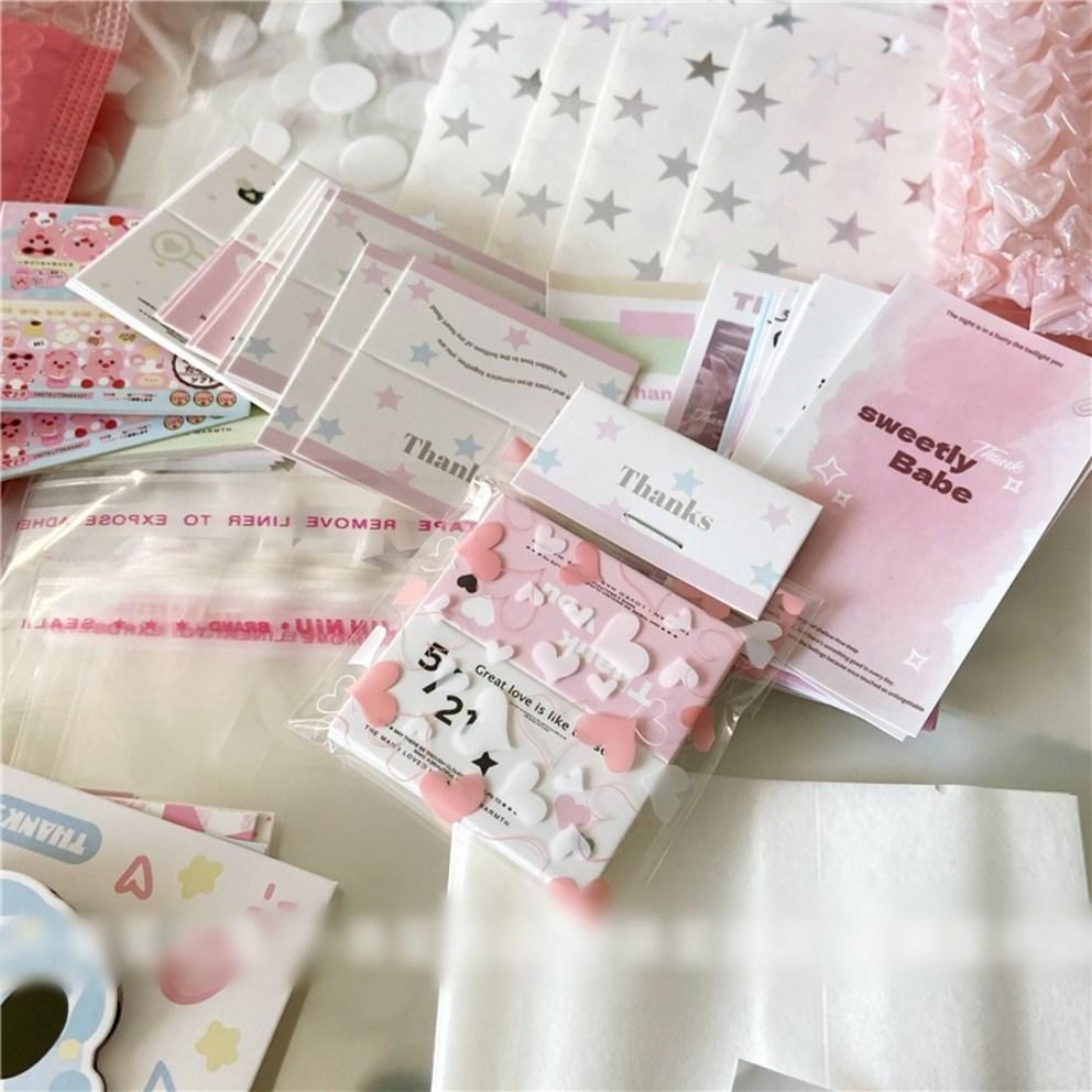 Photocard packaging set, photocard exclusive sticker envelope, OPP header tag, land supplies, velboa fabric, photo shoot package