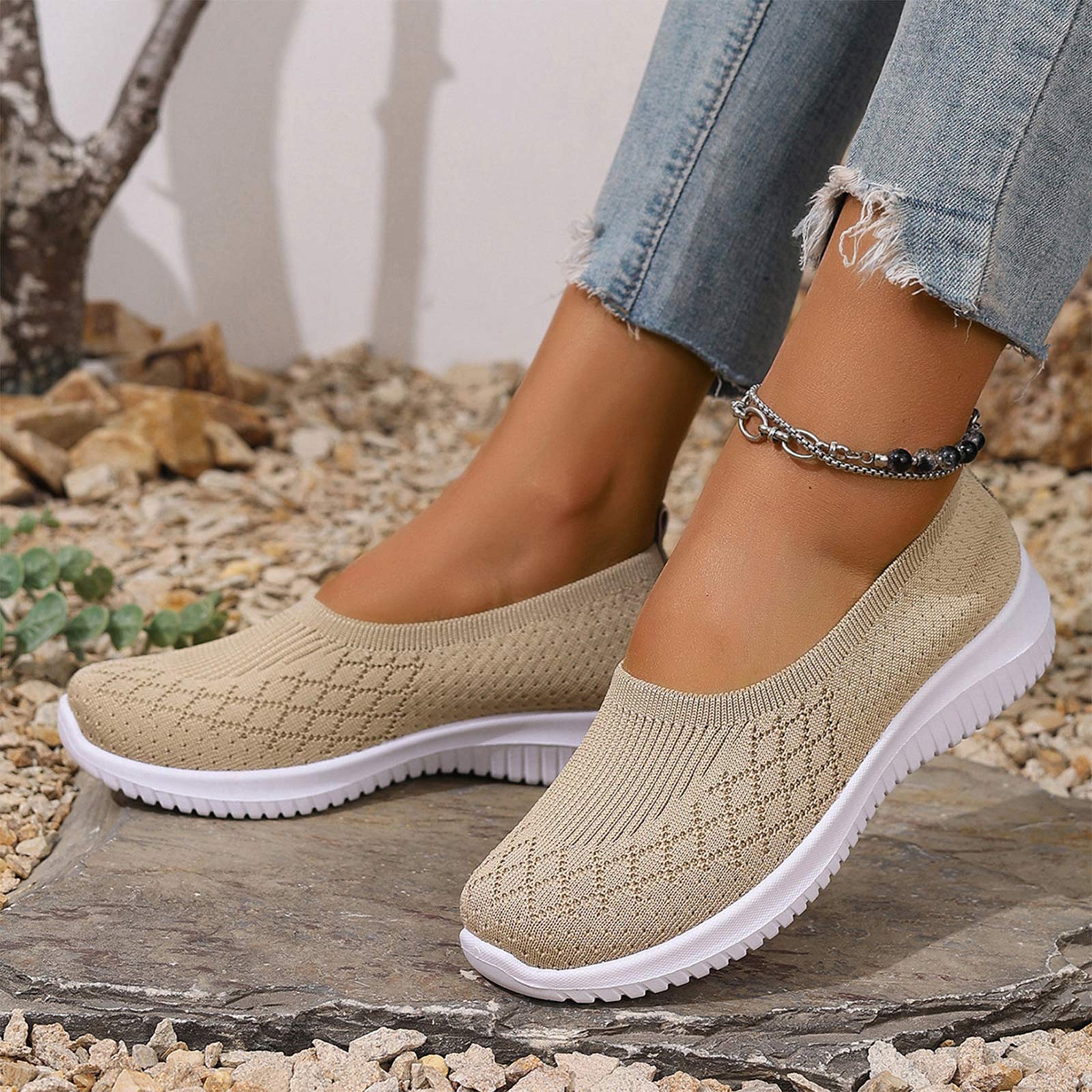 

Women s Sports Shoes Hollow Sandals Mesh Casual Shoes Women s Shoes Comfortable Outdoor Sports Shoes Running Shoes 36 бежевый