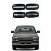 For Chevrolet Avalanche 1500 2500 Cadillac Escalade 2002 2003 2004 2005 2006 Chrome Black Exterior Door Handle Front Rear Set