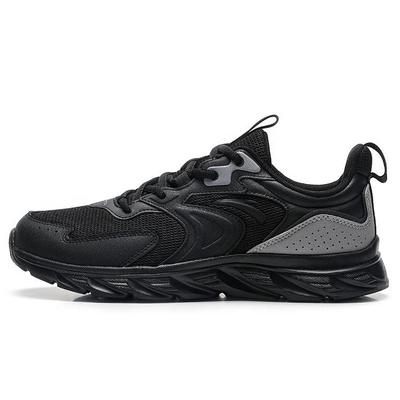 Running Collection Slip Resistant Abrasion Resistant Low Top Running Shoes Men's Black Gray 912235527-4