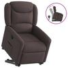 Lift-Up Reclining Armchair, Dark Brown, Fabric Upholstered