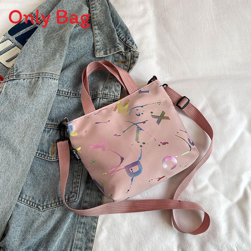 Street Style Nylon Tote Bag With Letter Print For Daily Use