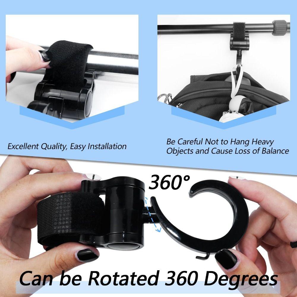 Large Hook Pushchair Hanger Hook and Loop Pram Accessories Decor Stroller Accessories Car Seat
