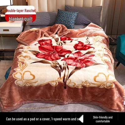 Luxuriöse doppellagige Raschel-Flaneldecke - Verdickt für Winter, Frühling und Herbst; Perfektes Hochzeitsgeschenk