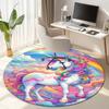 Rainbow Unicorn Fantasy Sky Round Rug Home Soft Decorative Anti Slip Yoga Table And Chair Mat Carpet Outdoor Floor Mat Carpet S4