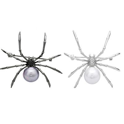 Nuevo Broche de Araña con Perla de Personalidad de Insecto