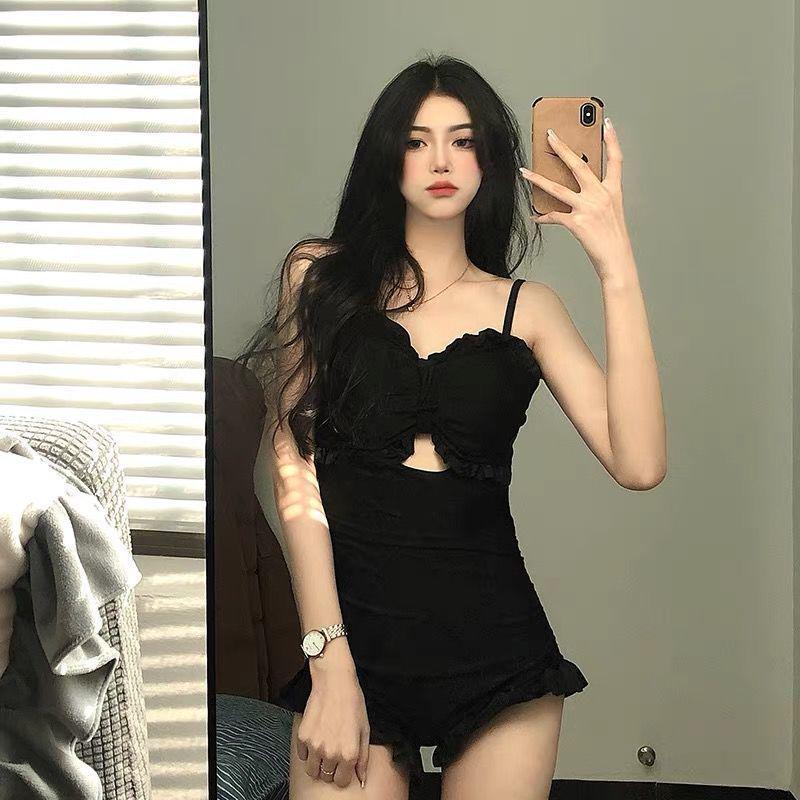2024 New Women's One-Piece Swimsuit - Korean Style, Slimming, Belly-Covering, Sexy, Fairy-Inspired, Summer Beachwear