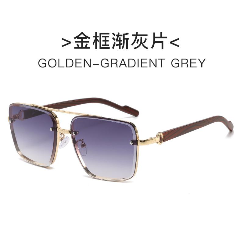 New Retro Square Metal Sunglasses Women Double Bridge Pilot Style Driving Glasses Fashion UV400 Protection