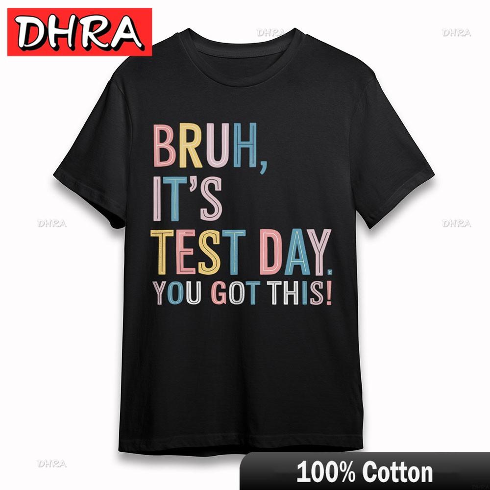 

Womens Oversize TShirt Test Day Colorful Typography Tee Short Cotton Black Graphic Adult Slogan Punk Tees Clothing TShirt 4XL