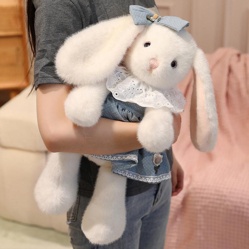 New running rabbit doll plush toy soothing doll teddy bear baby clothes bear doll throw pillow birthday gift