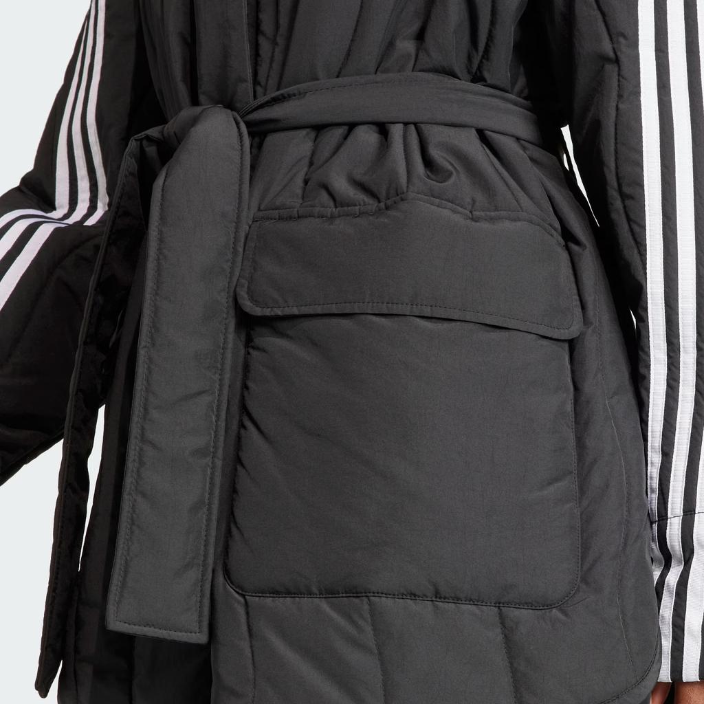 Adidas Originals Adilenium Oversized Jacket With Flap Pockets And Concealed Snap Buttons Women Outerwear Black IV9319