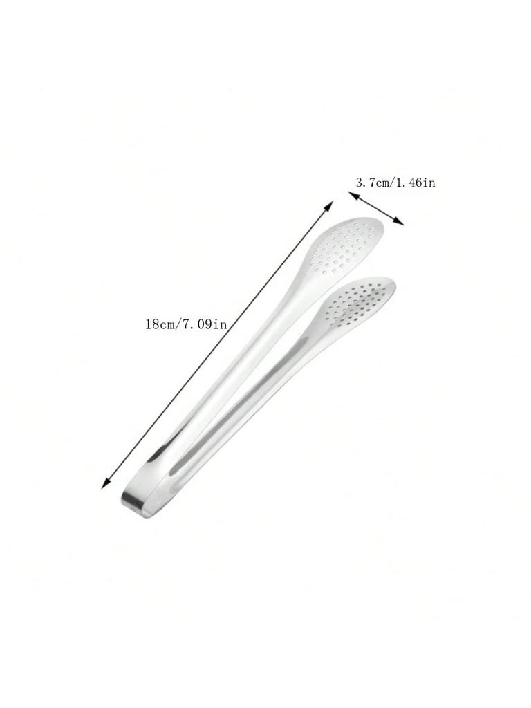 2 Pcs Topoko Stainless Steel Salads Bread HAM Barbecue Fillets TONGS with Mesh Clip Suitable for Party and Restaurant Buffs
