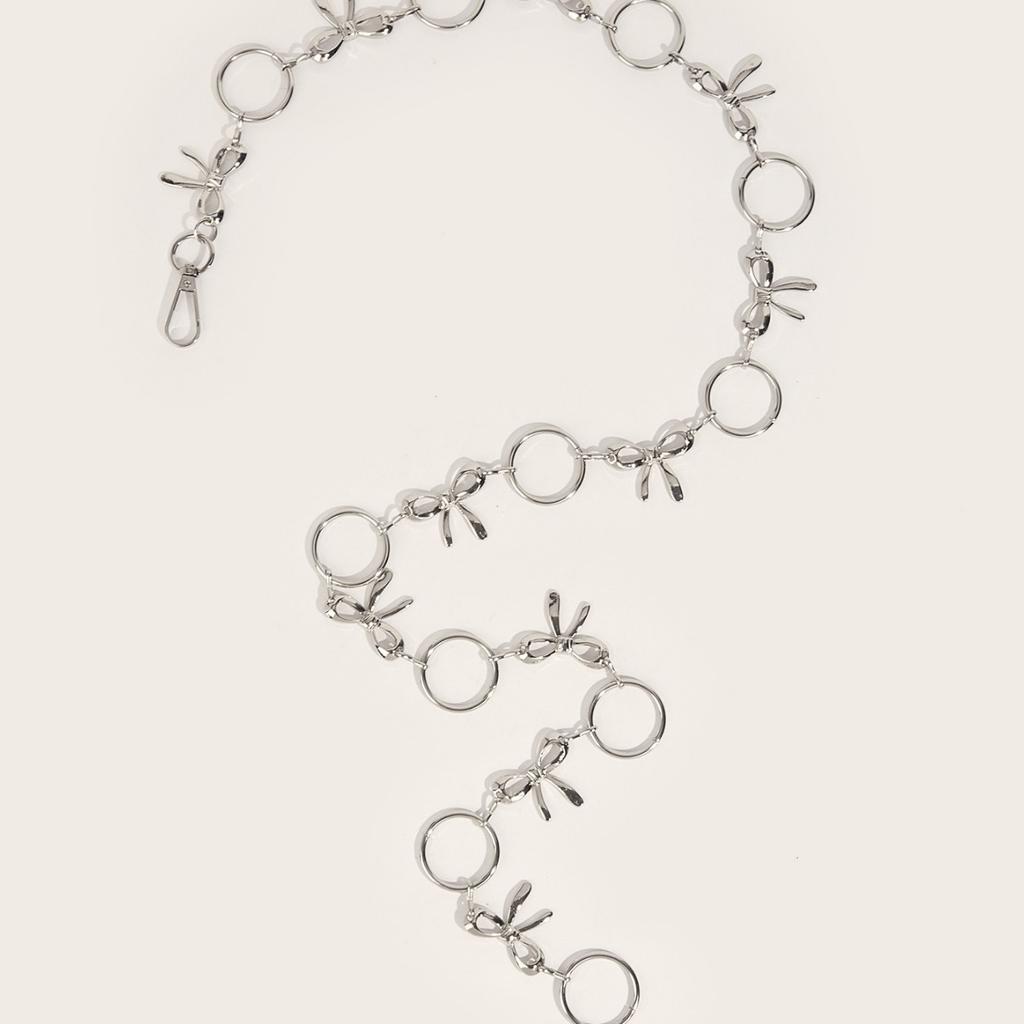 Light Luxury Retro Waist Chain Women'S Niche Texture Bow Metal Belt Chain Accessories Retro