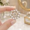 Dress Brooch Faux Pearl Rhinestone Flower Brooch, Retro Lapel Pin for Oxidation Resistant Wedding Party Bridal Shower, Women Girls Clothing