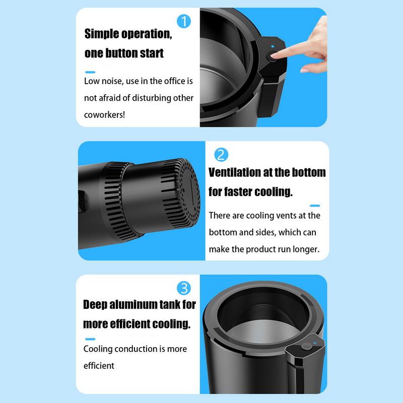 Car Drink Cooler Rapid Cooling Smart Car Cup Mug Holder Cooler Cup Holder Practical Refrigeration Cup Car Cooling And Heating