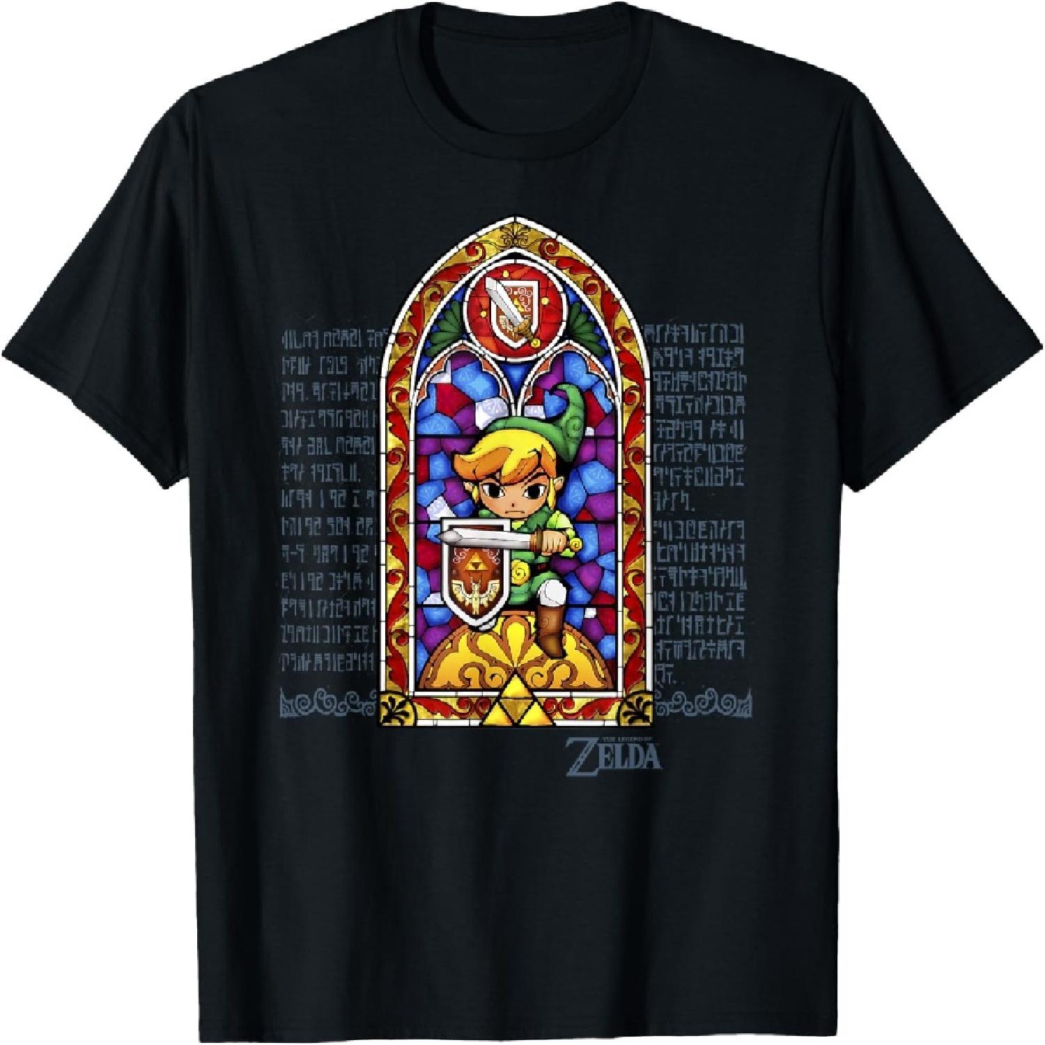 Nintendo Zelda Stained Glass Protector Graphic T-Shirt T-Shirt XXXXXL разноцветный