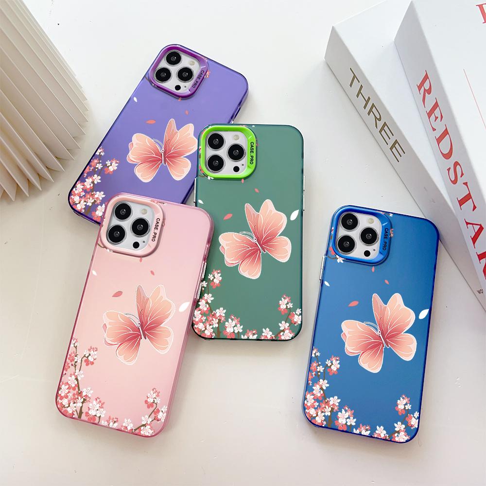 Malovaný vzor Barevný střípek Oboustranný pevný kryt odolný proti pádu proti pádu pro iPhone Huawei Honor Infinix Tecno