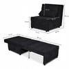 Fold-out Armchair Sleeping Function KIMO Bedding Container Family Furniture Black