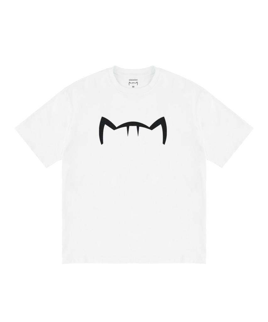 Kikimimi Basic Kitty Big Logo T-Shirt (White)