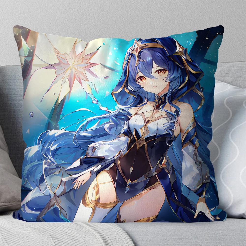 Layla Anime Game Genshin Impact Pillow Case Square Pillow Bedroom Sofa Leisure Comfort Cushion Living Room Home Decoration 40X40