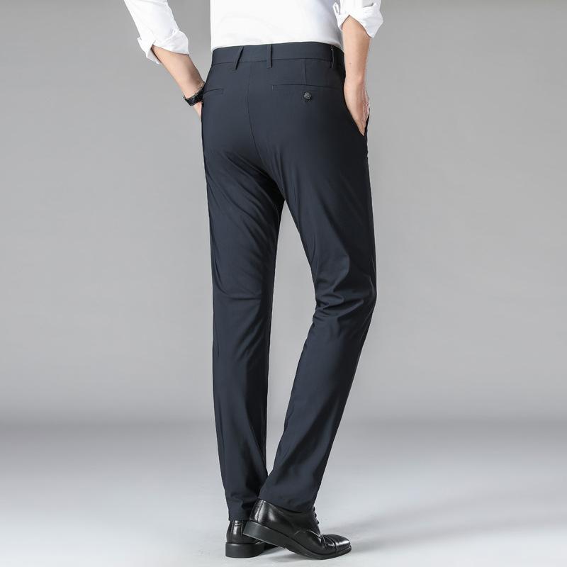 

High-stretch Fabric Men s Business Trousers Suitable for All Seasons Featuring An Elastic Waistband and Classic Office work For 40