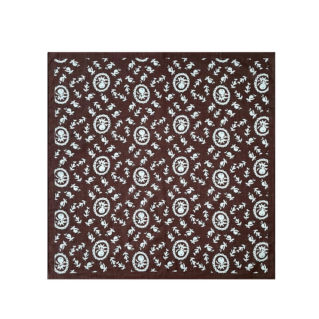 Retro High-End Versatile Silk Scarf Imitation Silk Cotton Sunscreen Headscarf Thin Square Scarf Silk Scarf Neck Scarf