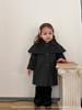 Jennybebe Girls' Elegant Woolen Winter Coat - Korean & British Style Shawl Design