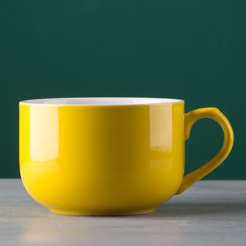 Proste ceramiczne kubki żaroodporne duża pojemność 750 ml do biura akademika salonu do picia herbaty wody kawy kubek naczynia do picia