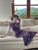 Real Shot 9434 Sexy Mesh Patchwork Cheongsam Nightclub Dress