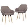 Dining Chairs 2 Pcs Taupe Fabric